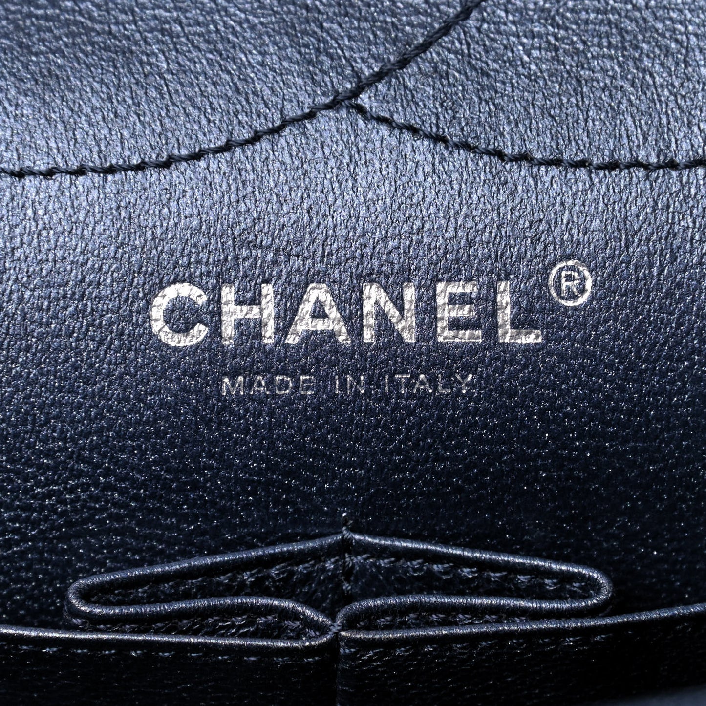 Metallic Aged Calfskin Quilted 2.55 Reissue 228 Flap Blue