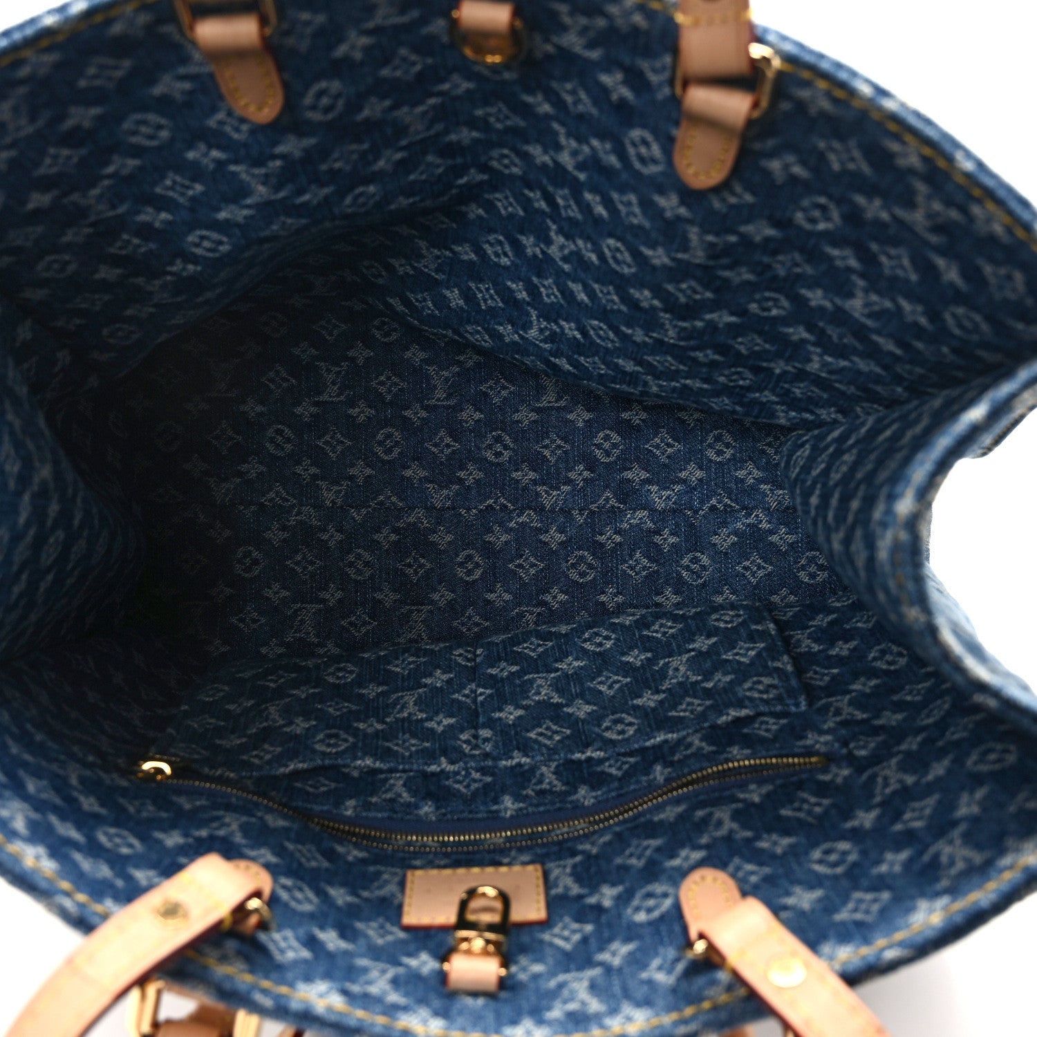 Louis Vuitton Monogram Denim Onthego MM Blue 5 of 11