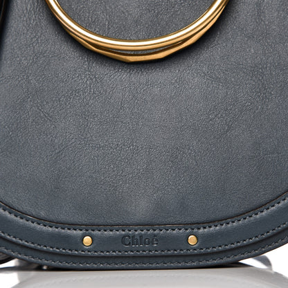 Chloe Calfskin Medium Nile Bracelet Bag Silver Blue 9 of 9