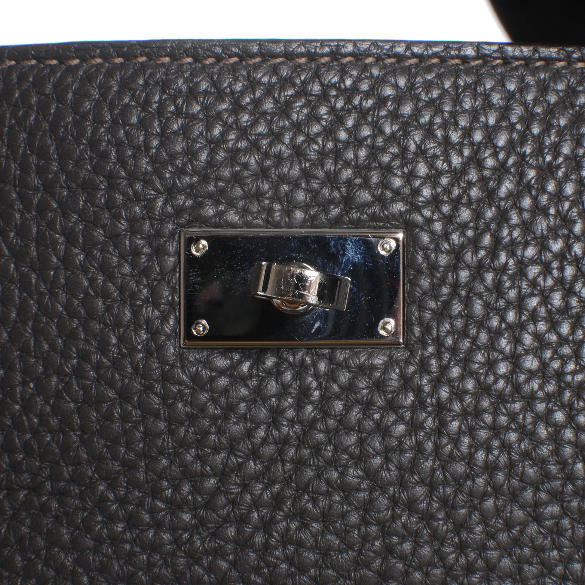 Hermes Taurillon Clemence So Kelly 26 Graphite and Etoupe 8 of 10