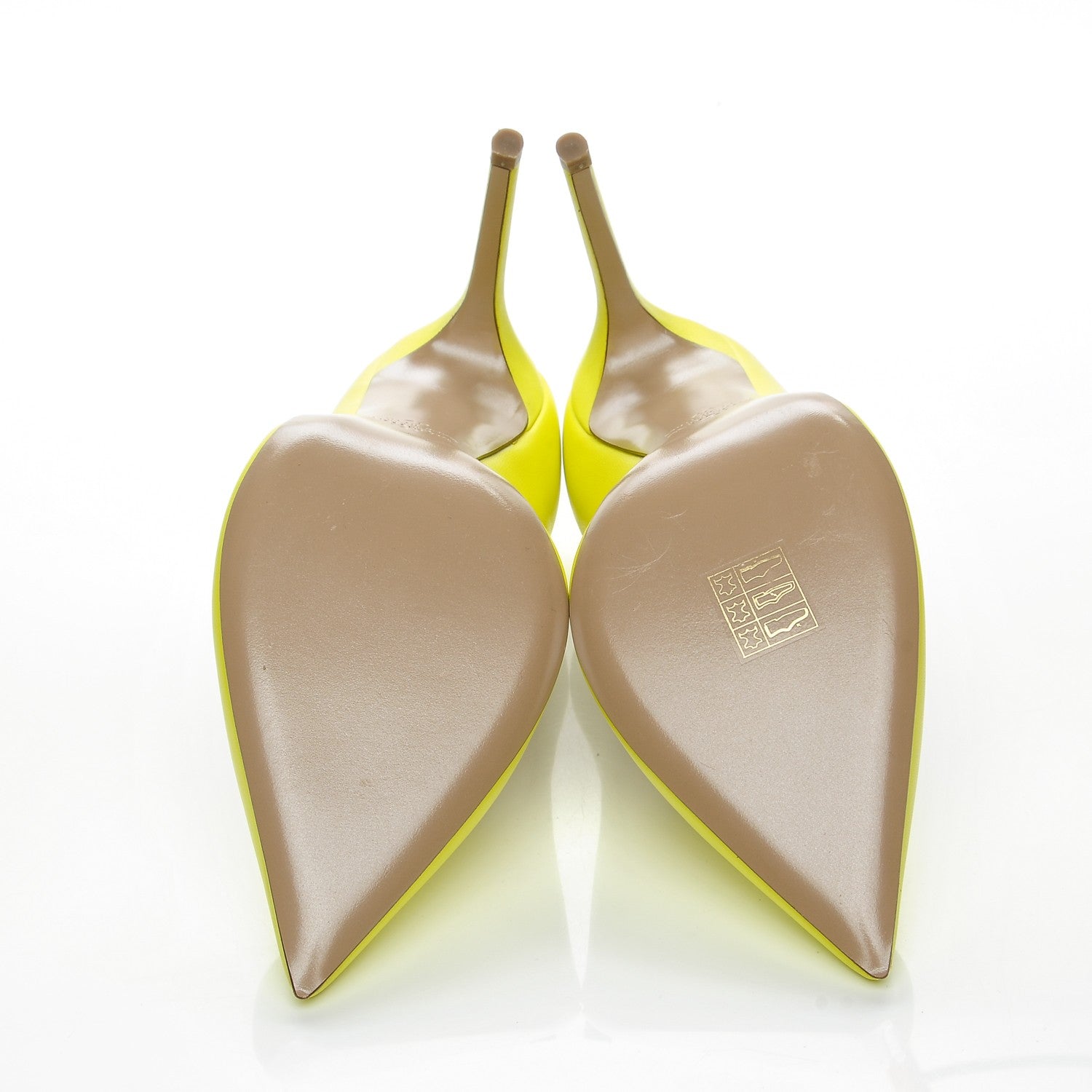 Valentino Garavani Matte Calfskin Rockstud New Plain 100mm Pumps 37 Yellow 5 of 13