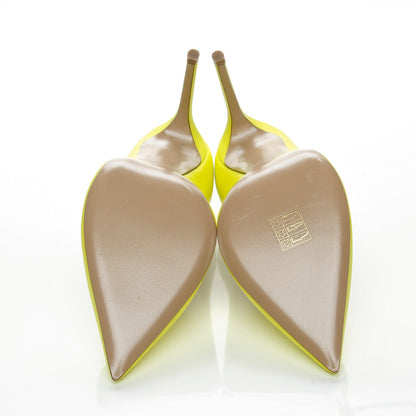 Valentino Garavani Matte Calfskin Rockstud New Plain 100mm Pumps 37 Yellow 5 of 13