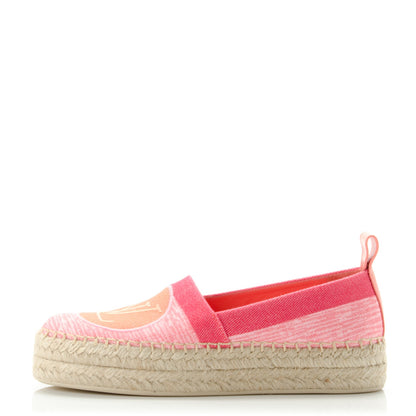 Louis Vuitton Canvas Blue Shore Espadrille Flats 35 Corail 1 of 8