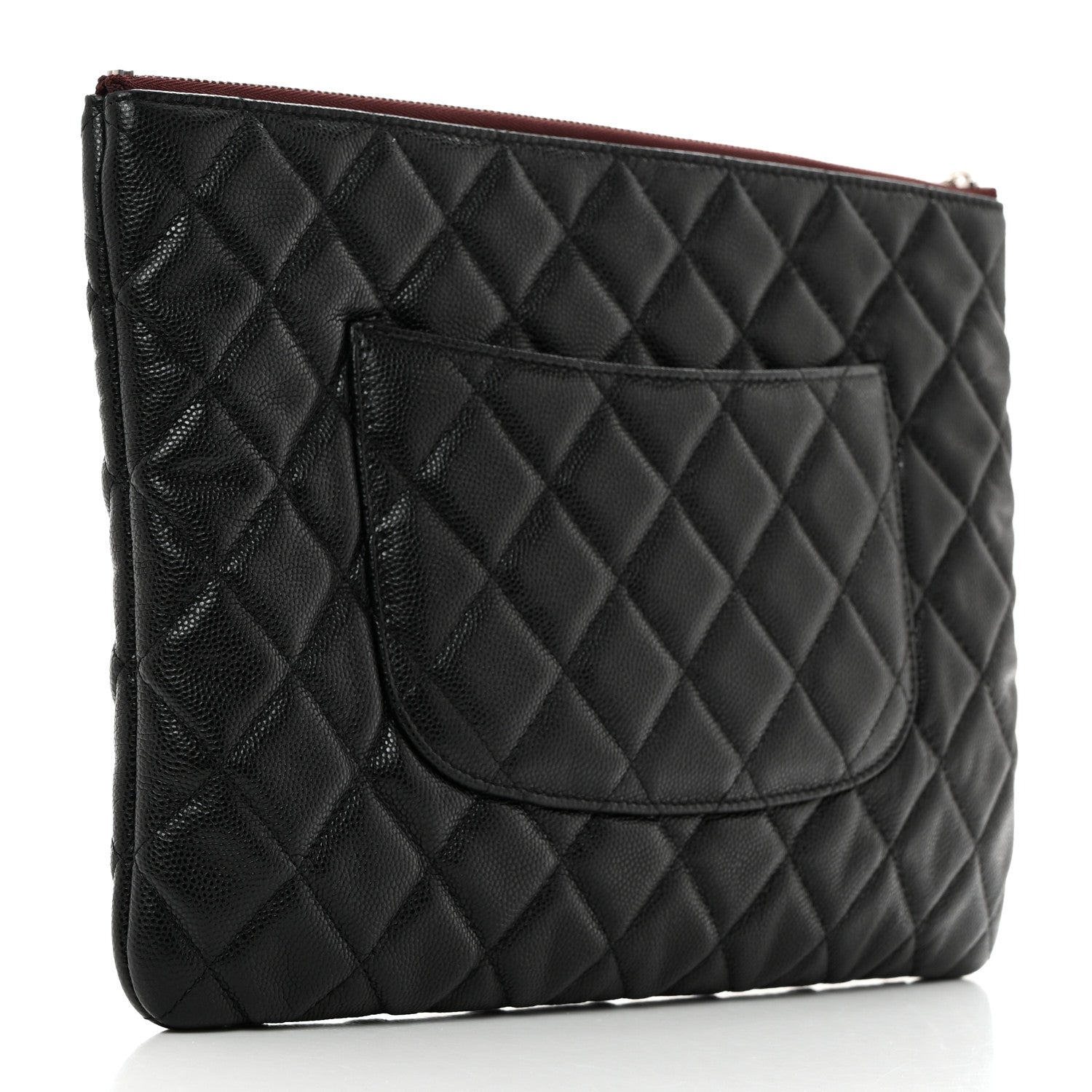 Chanel Caviar Quilted Medium Cosmetic Case Black 3 of 8