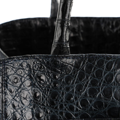 Nancy Gonzalez Crocodile Top Handle Tote Dark Blue 16 of 16