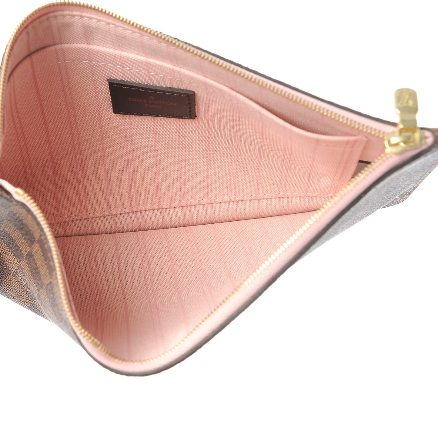 Damier Ebene Neverfull MM GM Pochette Rose Ballerine