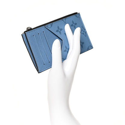 Louis Vuitton Taigarama Coin Card Holder Denim 2 of 7