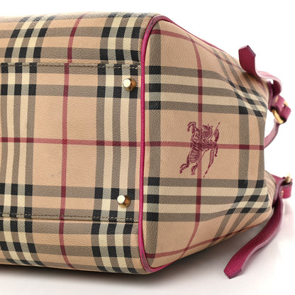 Burberry Haymarket Check Medium Canterbury Tote Bright Rhubarb Pink 9 of 14