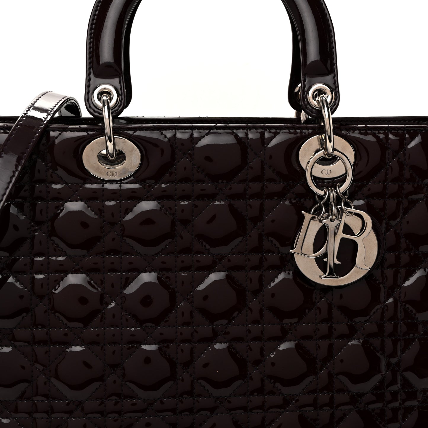 Patent Cannage Large Lady Dior Violet Purple