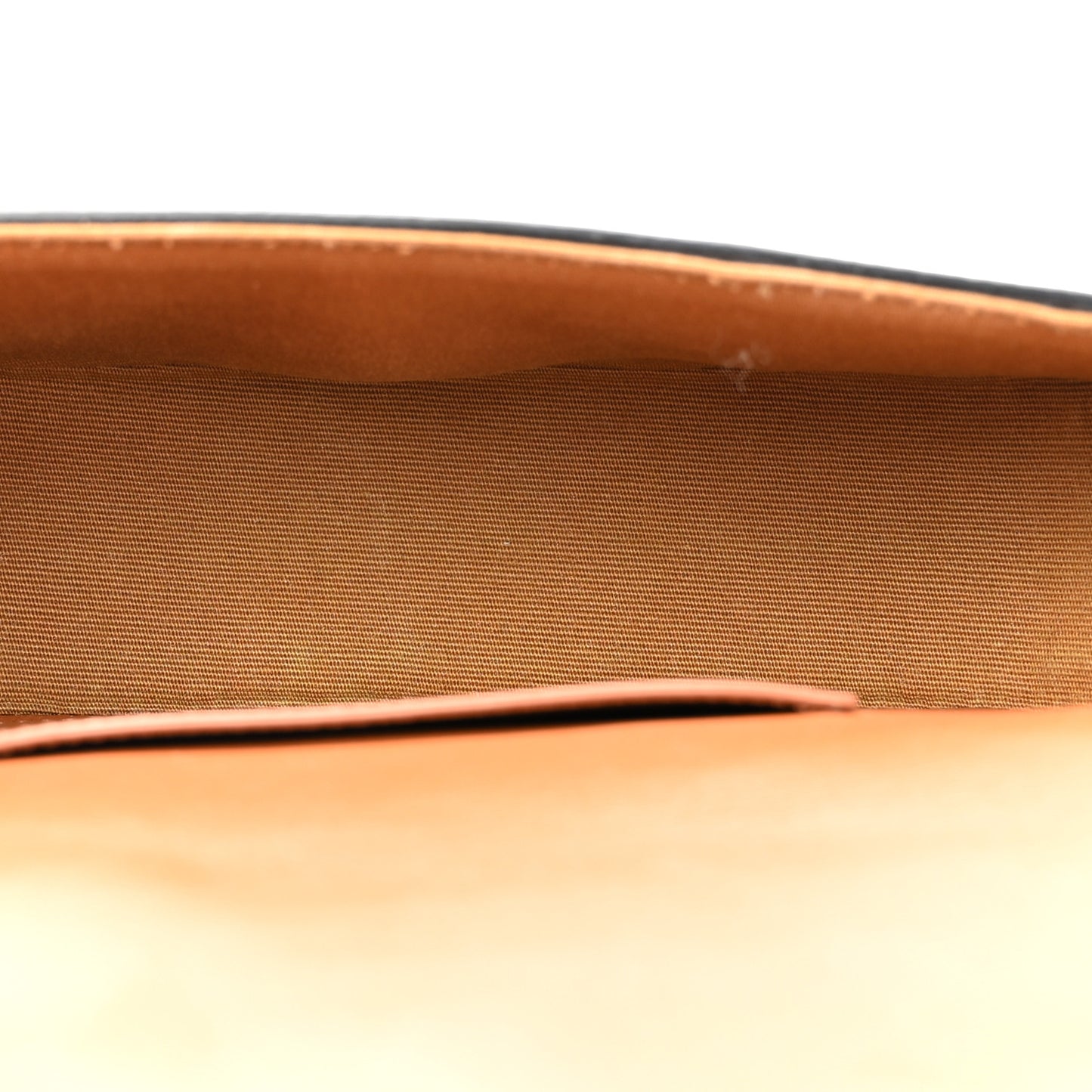 Triomphe Canvas Calfskin Tabou Clutch on Strap Tan