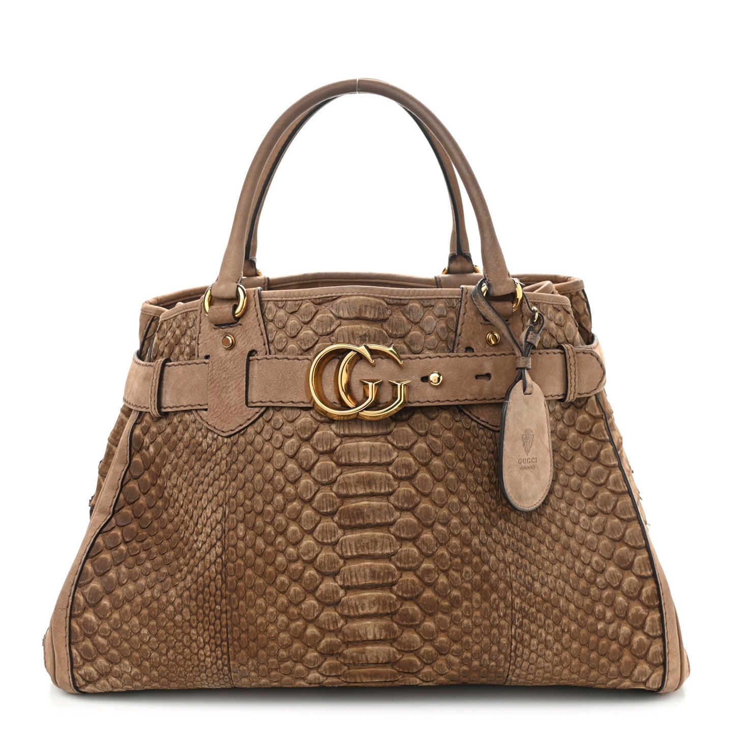 Python Large GG Running Tote Brown
