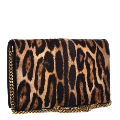 Saint Laurent Calf Hair Monogram Chain Wallet Leopard 3 of 11