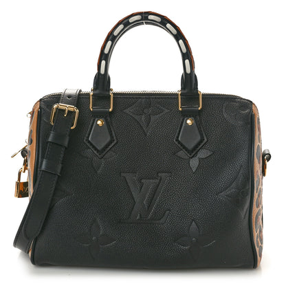 Louis Vuitton Empreinte Monogram Giant Wild At Heart Speedy Bandouliere 25 Black 1 of 9