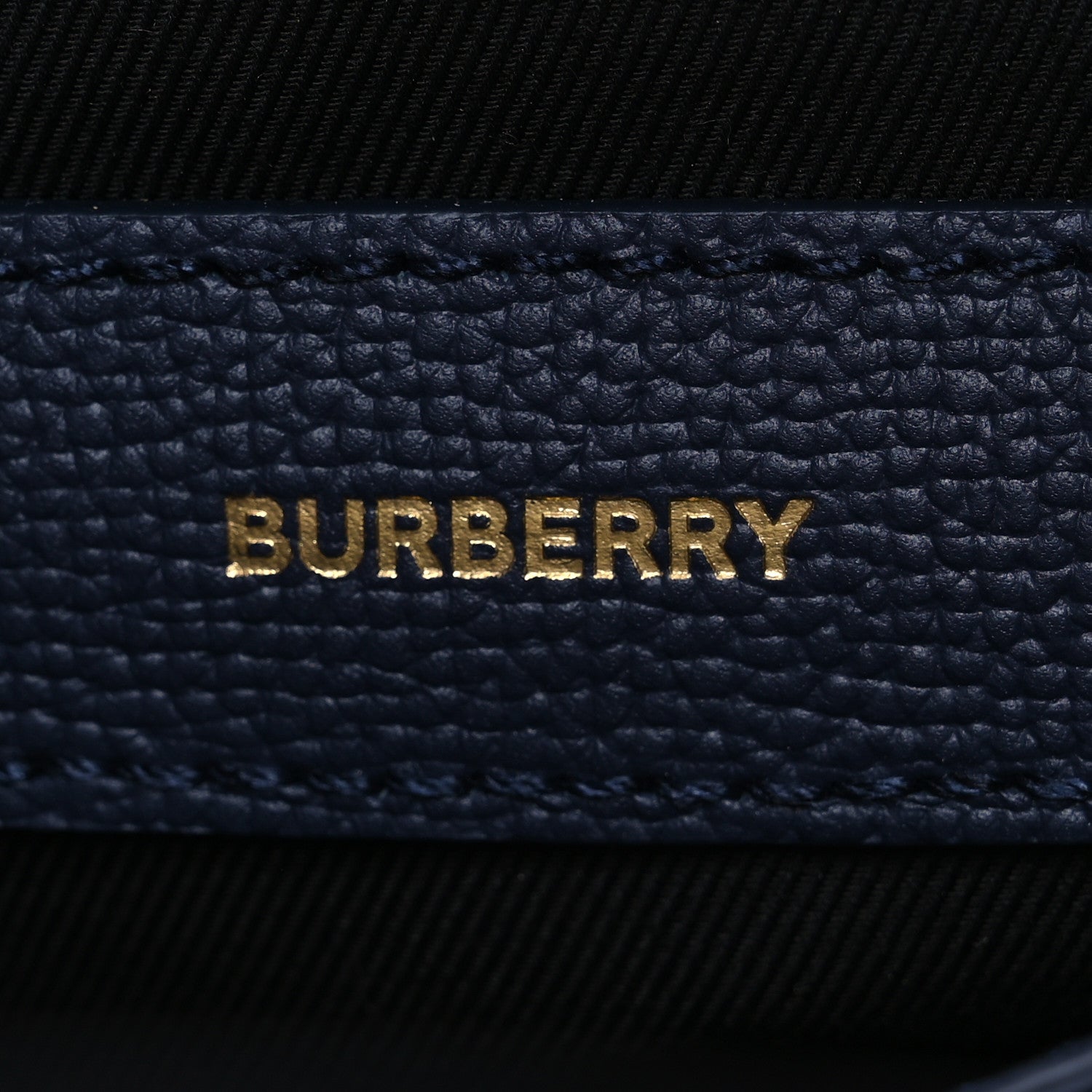 Burberry Derby Calfskin Vintage Check Medium Banner Tote Regency Blue 9 of 17