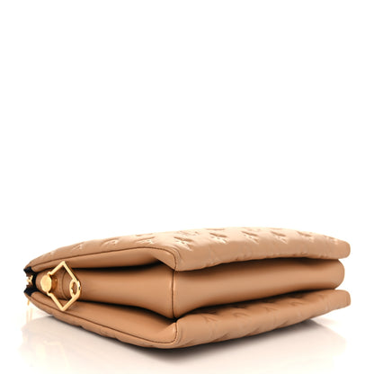 Louis Vuitton Lambskin Embossed Monogram Coussin PM Camel 4 of 8