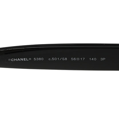 Chanel Acetate Polarized Square CC Sunglasses 5380 Black 6 of 9