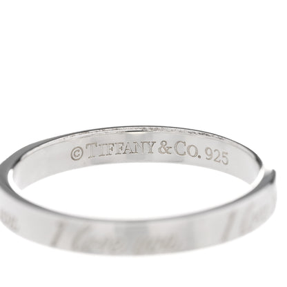 Tiffany Sterling Silver I Love You Band Ring 56 7.5 4 of 5