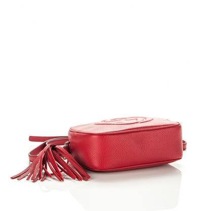 Gucci Pebbled Calfskin Small Soho Disco Bag Tabasco Red 4 of 7