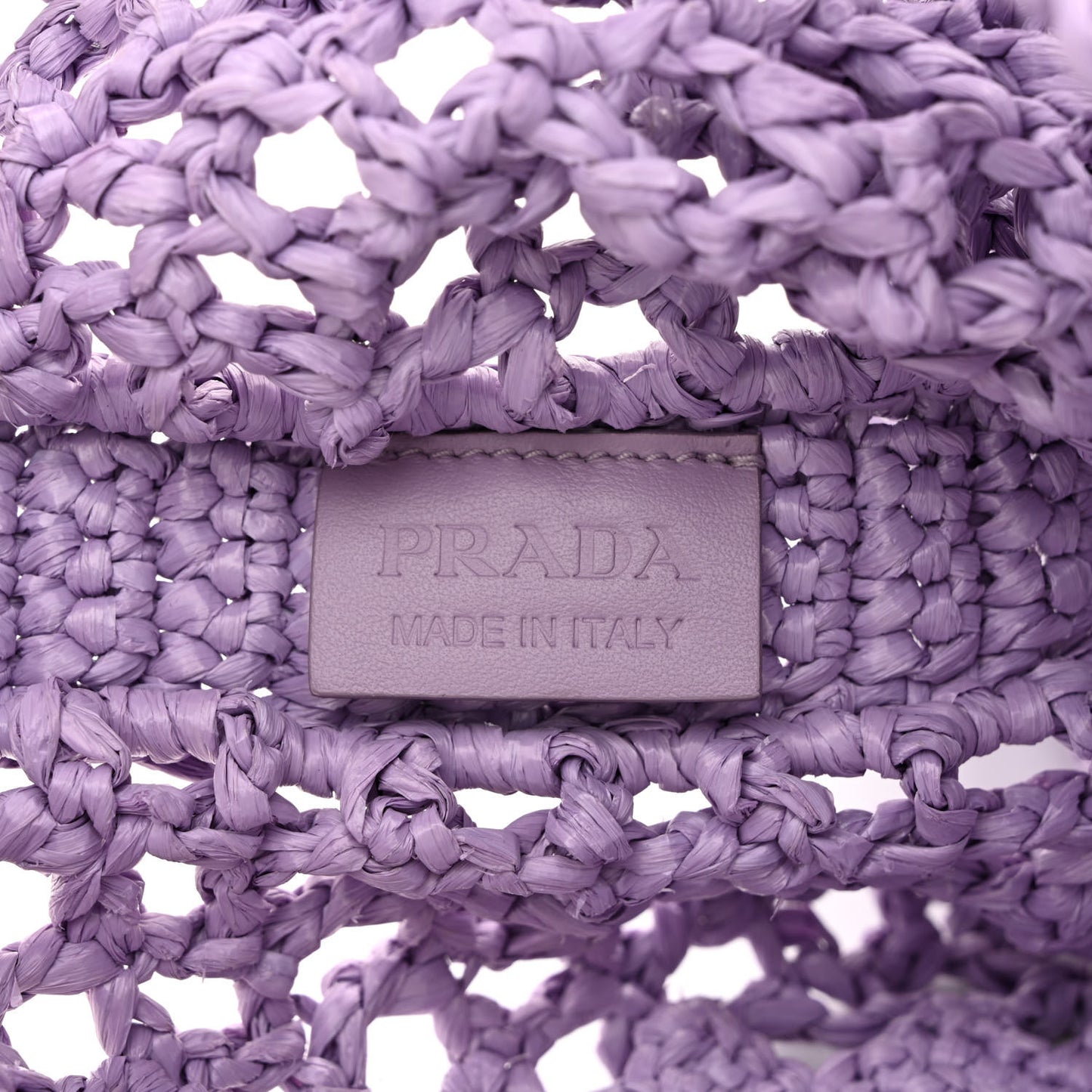 Yarn Raffia Effect Crochet Logo Embroidered Tote Bag Lilium