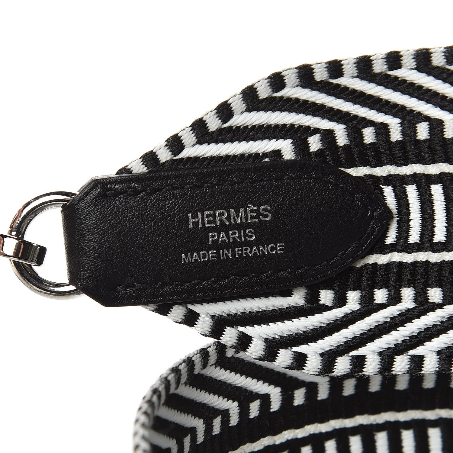 Hermes Toile Swift 50mm Sangle Cavale Shoulder Strap Black Ecru 3 of 4