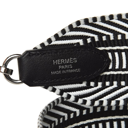 Hermes Toile Swift 50mm Sangle Cavale Shoulder Strap Black Ecru 3 of 4