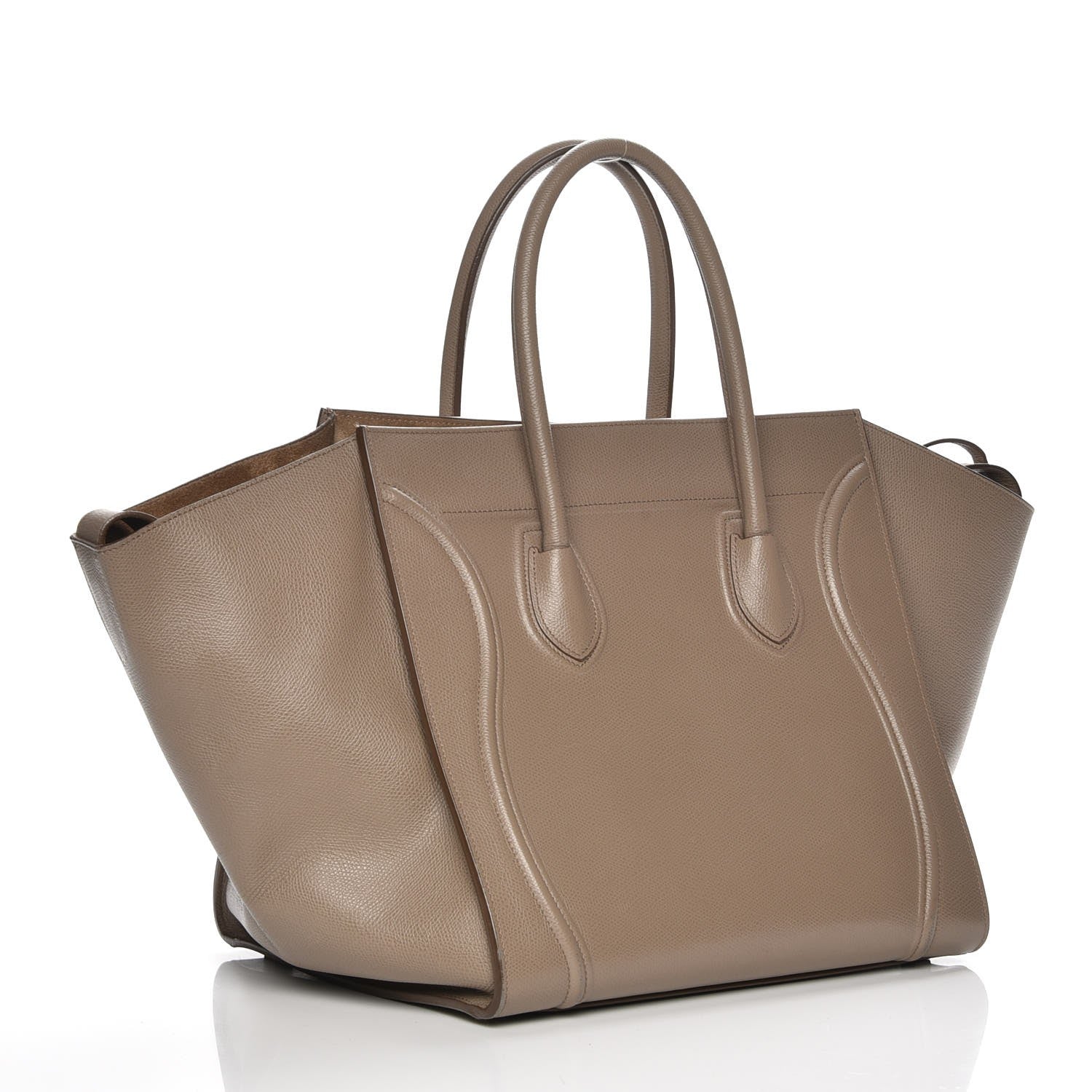 Celine Grained Calfskin Medium Phantom Luggage Taupe 3 of 7
