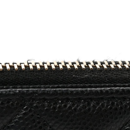 Chanel Caviar Quilted Flap Zip Card Holder Black 8 of 9
