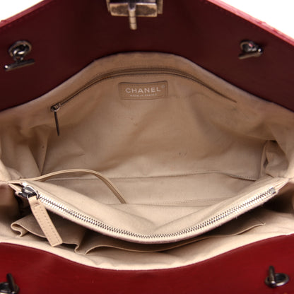 Chanel Aged Calfskin Quilted Reissue 2.55 Tote Red 5 of 14