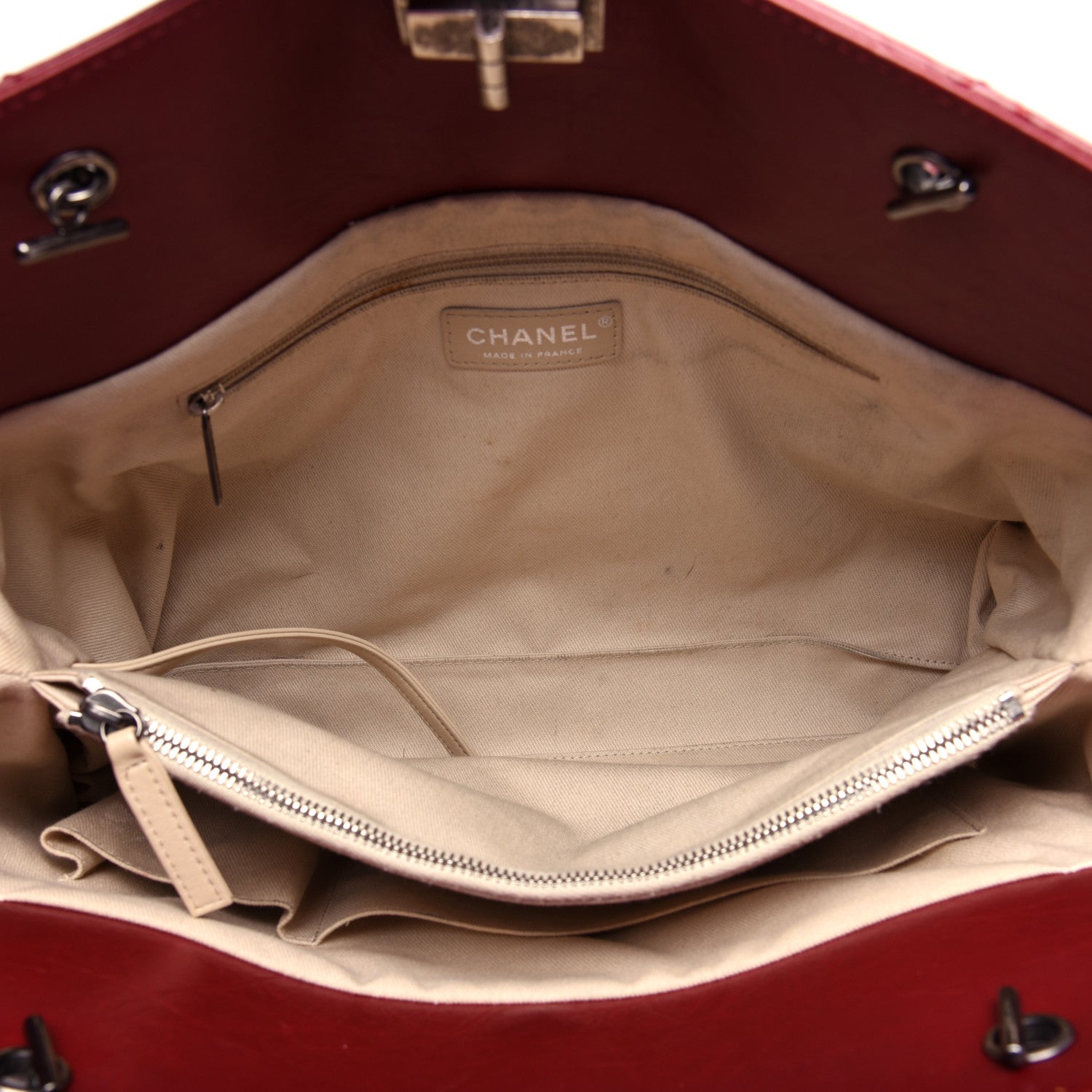 Chanel Aged Calfskin Quilted Reissue 2.55 Tote Red 5 of 14