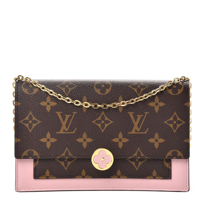Louis Vuitton Monogram Flore Chain Wallet Rose Ballerine 1 of 10