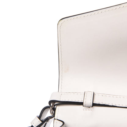 Burberry Calfskin Perforated Small Macken Crossbody Bag White 10 of 10