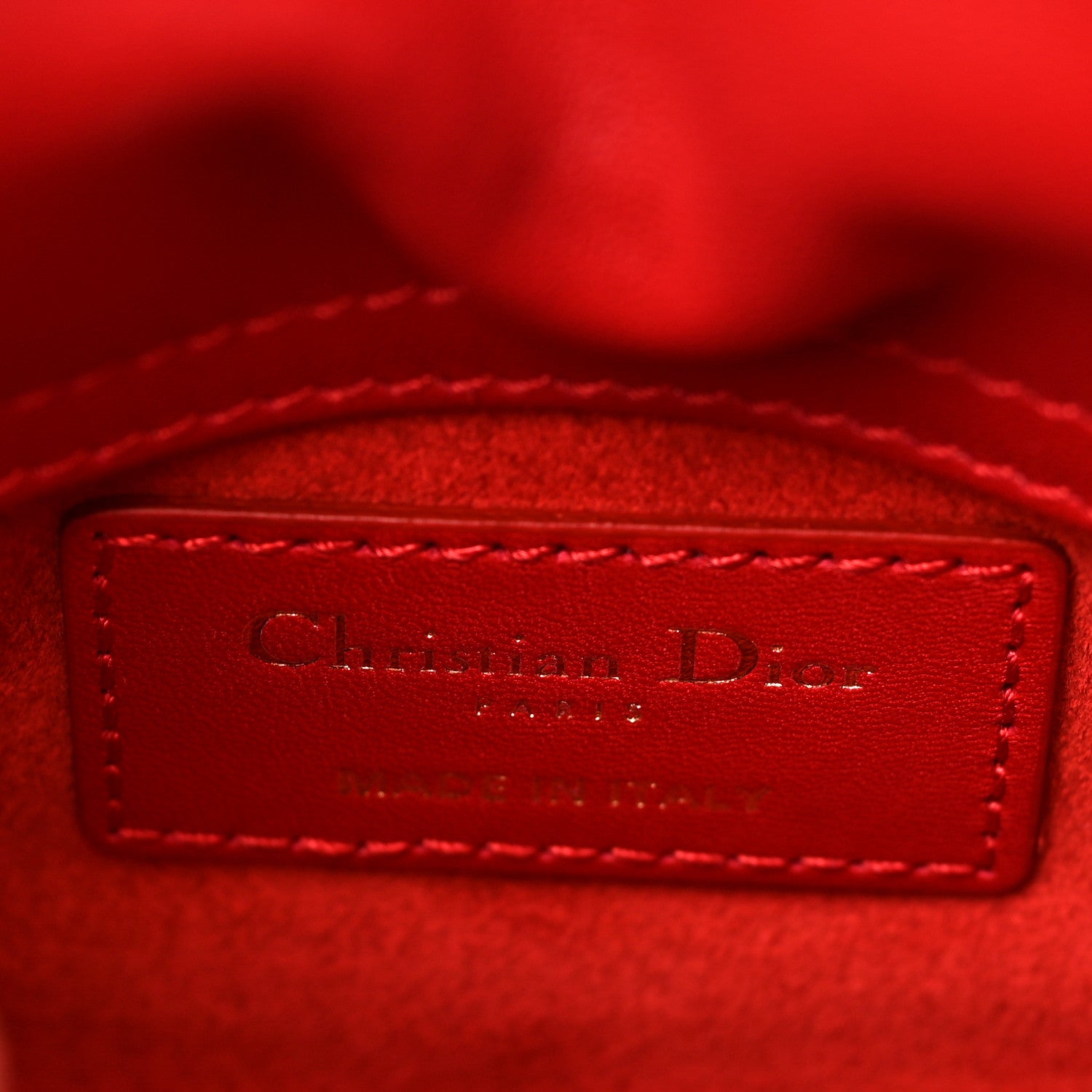 Christian Dior Calfskin Cannage Dioramour Micro Lady Dior Bright Red 6 of 8