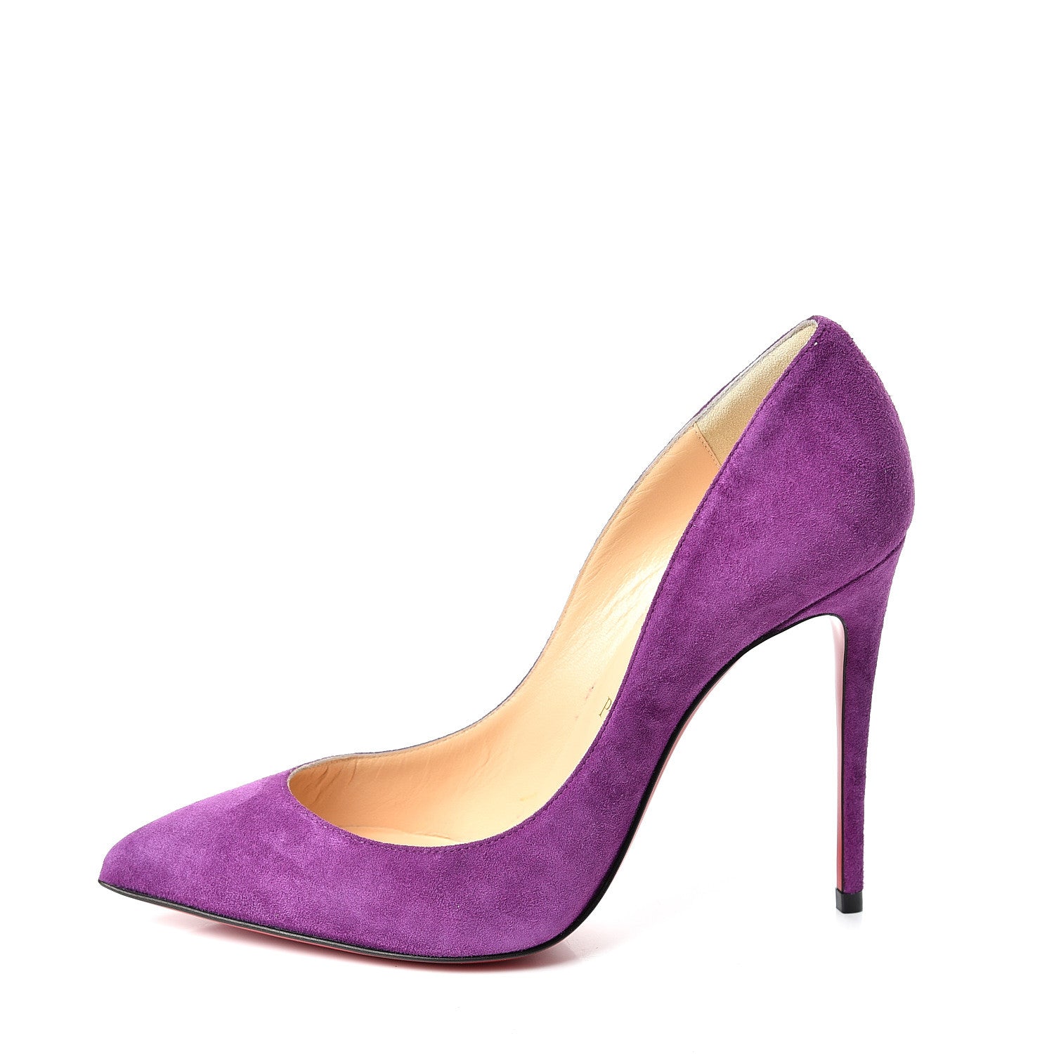 Christian Louboutin Veau Velours Pigalle Follies 100 Pumps 35.5 Cassis 1 of 10