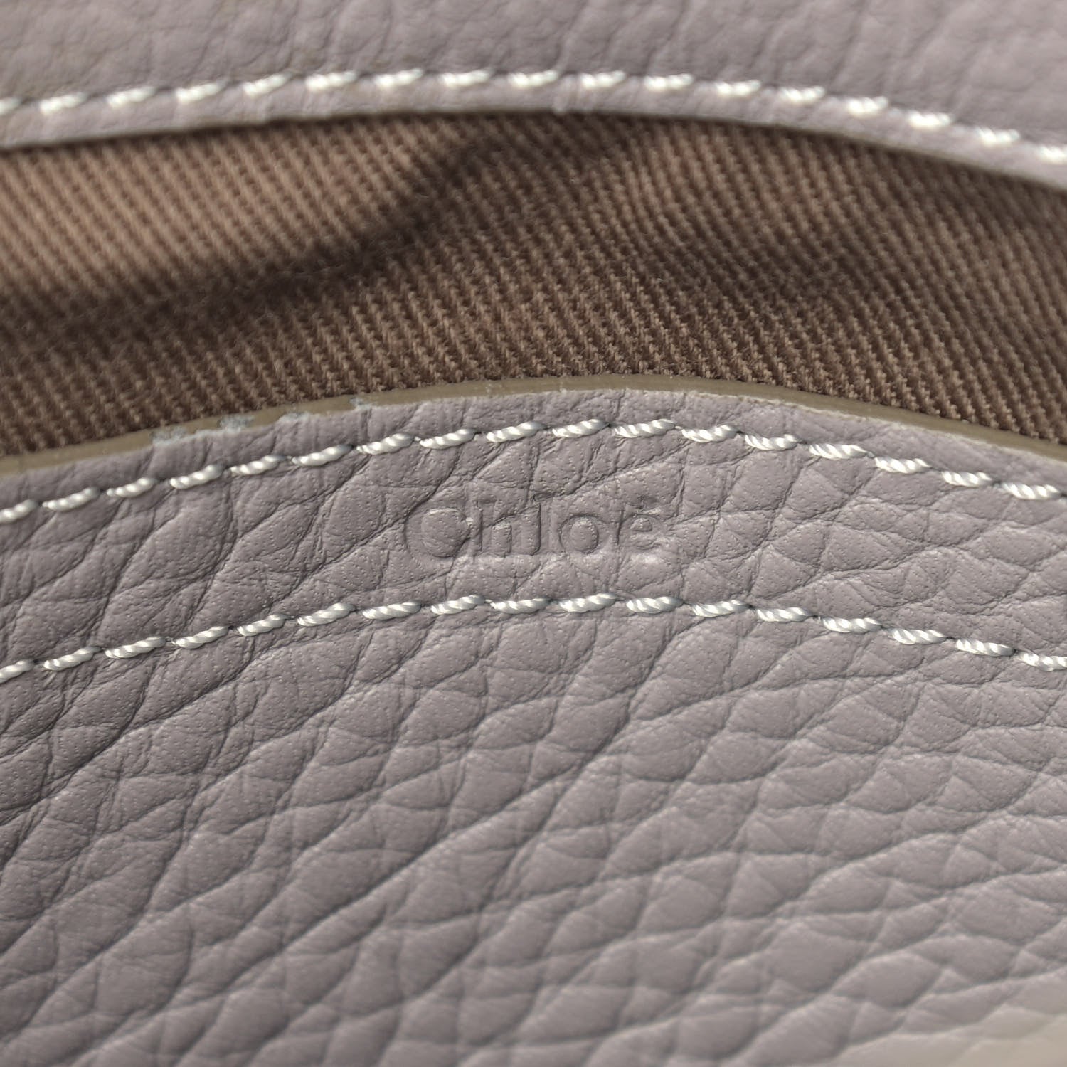 Chloe Calfskin Mini Marcie Round Crossbody Bag Cashmere Grey 6 of 10