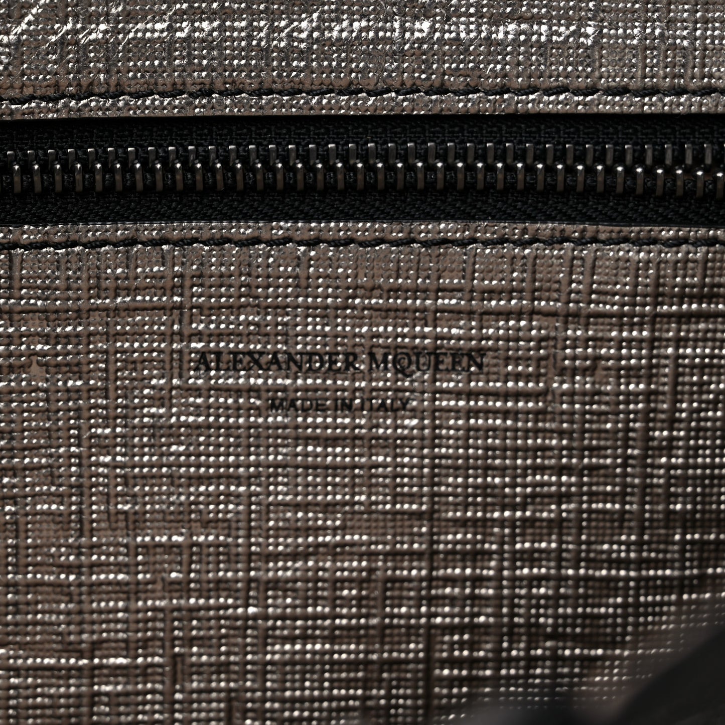 Metallic Saffiano Shopper Tote Silver