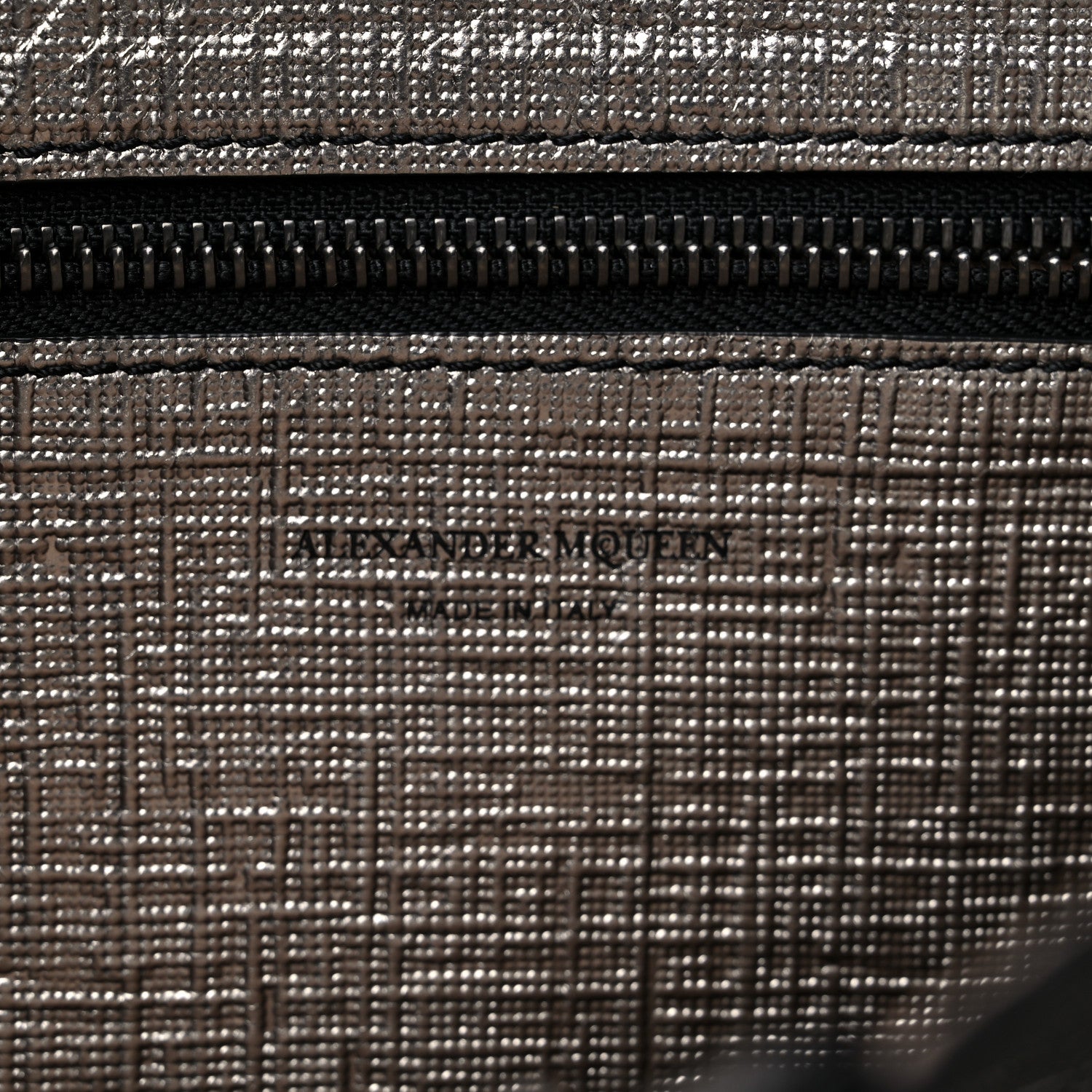 Alexander McQueen Metallic Saffiano Shopper Tote Silver 7 of 14
