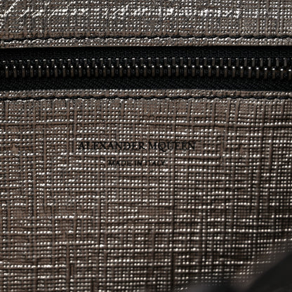 Alexander McQueen Metallic Saffiano Shopper Tote Silver 7 of 14