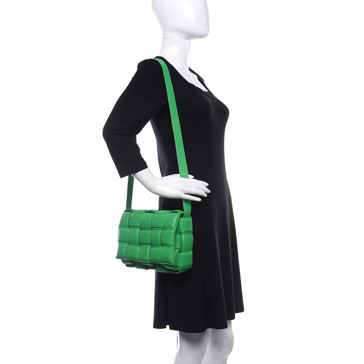 Bottega Veneta Nappa Maxi Intreccio Padded Cassette Crossbody Bag Grass 2 of 8