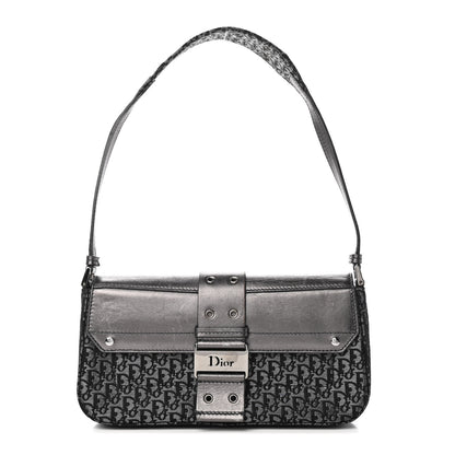Christian Dior Metallic Monogram Street Chic Shoulder Bag Black 1 of 11