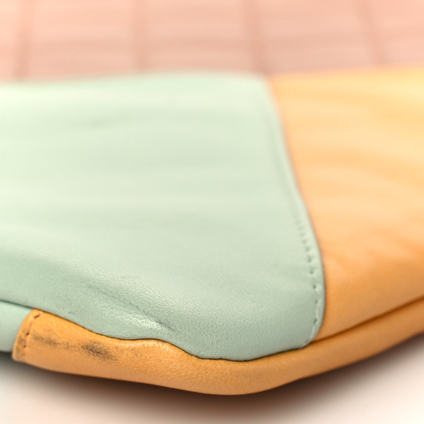 Lambskin Patchwork Large Cosmetic Case Multicolor