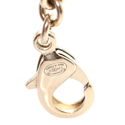 Chanel Metal Crystal CC Choker Necklace Light Gold 4 of 5