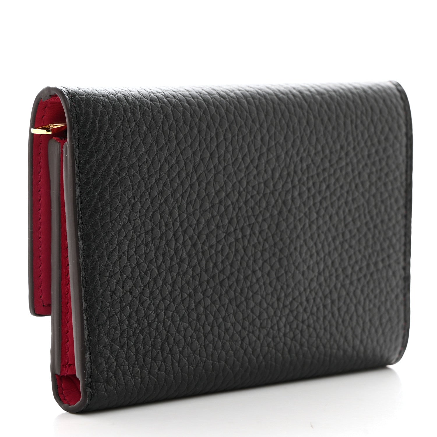 Louis Vuitton Taurillon Capucines Compact Wallet Black 3 of 6