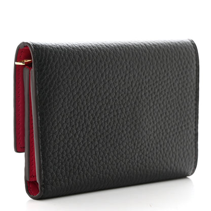 Louis Vuitton Taurillon Capucines Compact Wallet Black 3 of 6