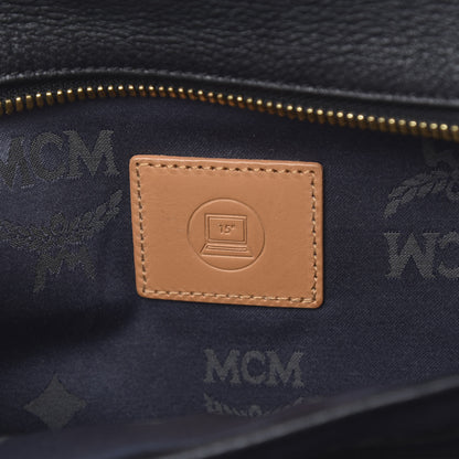MCM Striped Visetos Studded Medium Stark M Backpack Black Phantom Grey 6 of 14