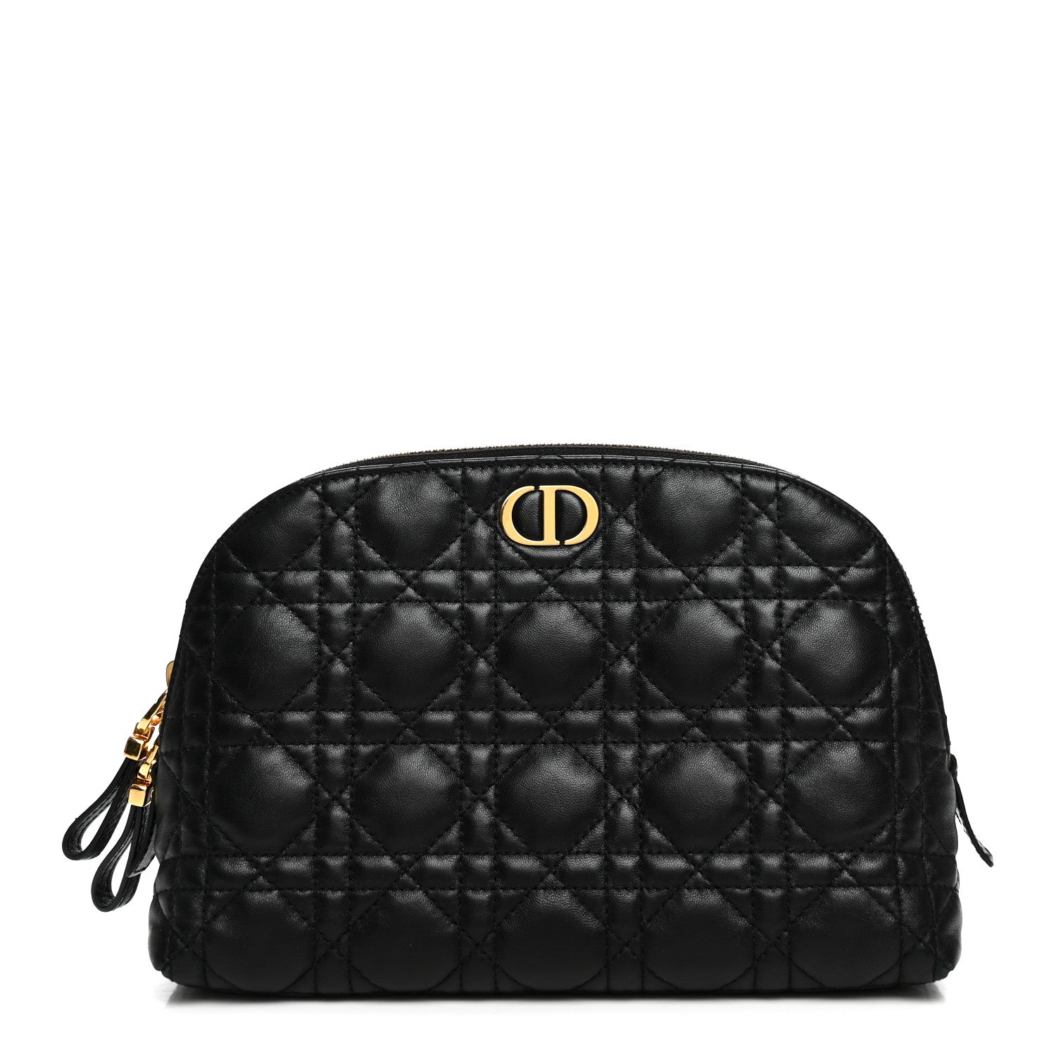 Christian Dior Lambskin Cannage Caro Beauty Pouch Black 1 of 7