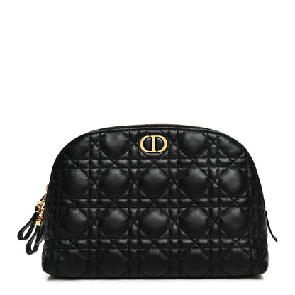 Christian Dior Lambskin Cannage Caro Beauty Pouch Black 1 of 7