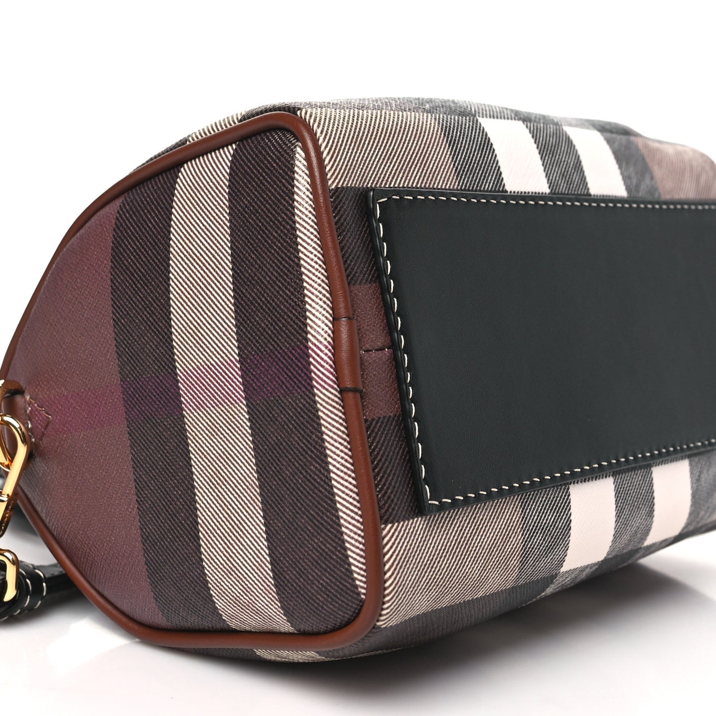 E-canvas Check Mini Bowling Bag Dark Birch Brown