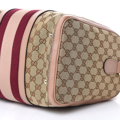 Gucci Monogram Vintage Web Medium Boston Pink 9 of 11