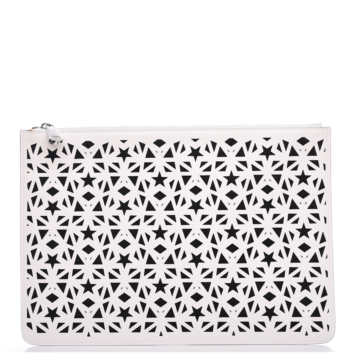Givenchy Lambskin Star Print Large Pandora Pouch White Black 1 of 8