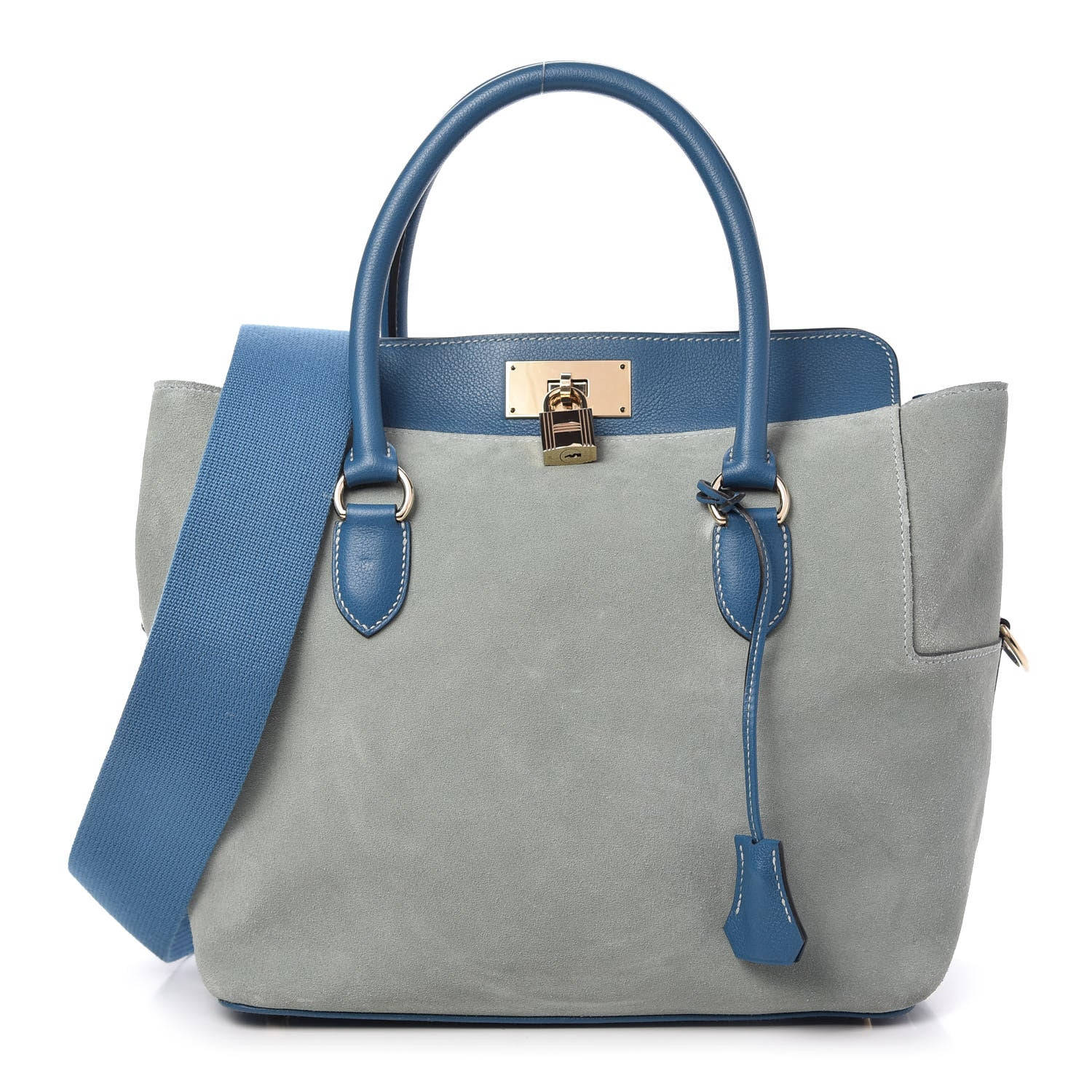 Hermes Veau Grizzly Evercolor Toolbox 26 Bleu Jean 1 of 10